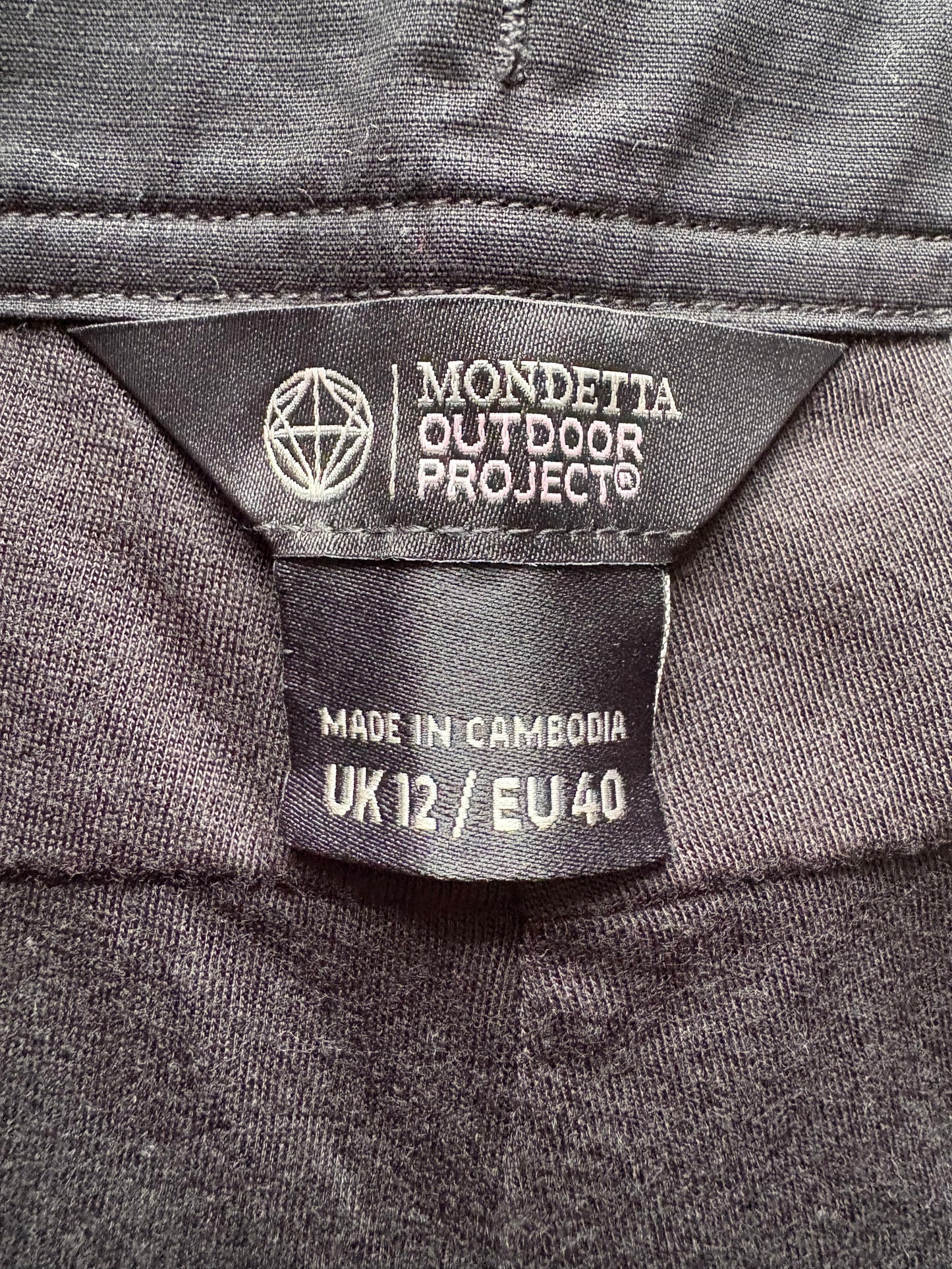 Mondetta Lined Cargo Pocket Pant Colour Black Size 12