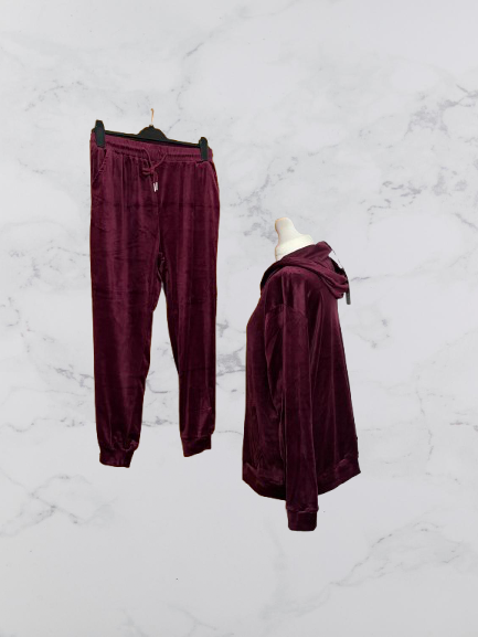 Love My Fashions Velvet Set Colour Wine One Size 10-16