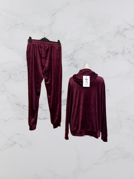 Love My Fashions Velvet Set Colour Wine One Size 10-16