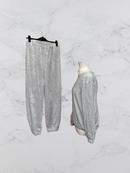 Fashion Fleecy Lounge Set Colour Light Grey Size M/L One Size 6-12