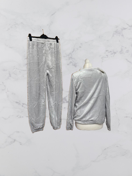 Fashion Fleecy Lounge Set Colour Light Grey Size M/L One Size 6-12