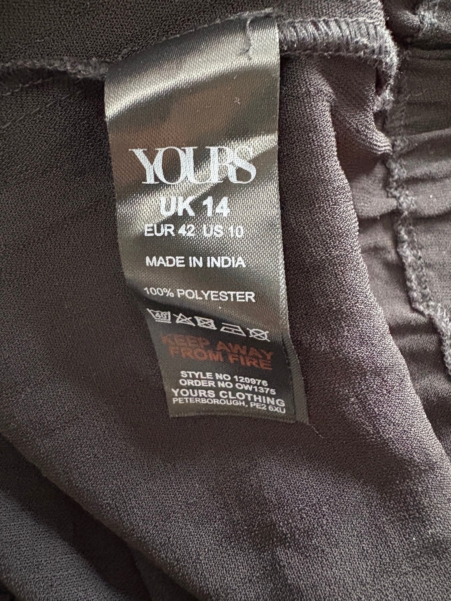 Your Clothing Limited Collection Bomber Style Long Sleeve Top Colour Black Size 14