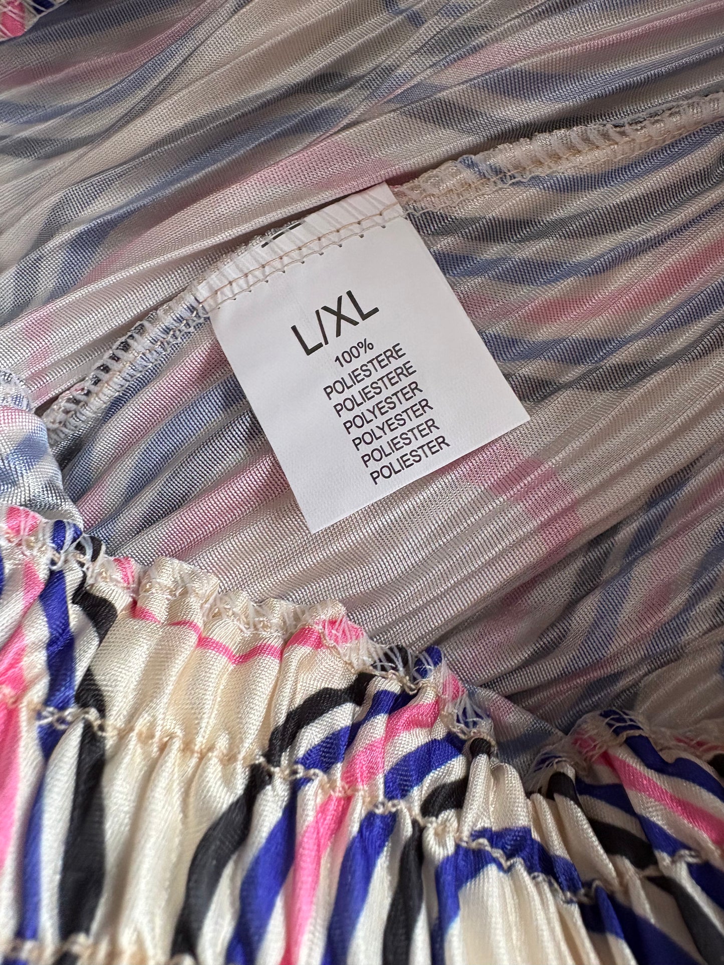 Little Supermodel Crinkle Wide Leg Trousers Colour Beige Multi Size L/XL One Size 10-16