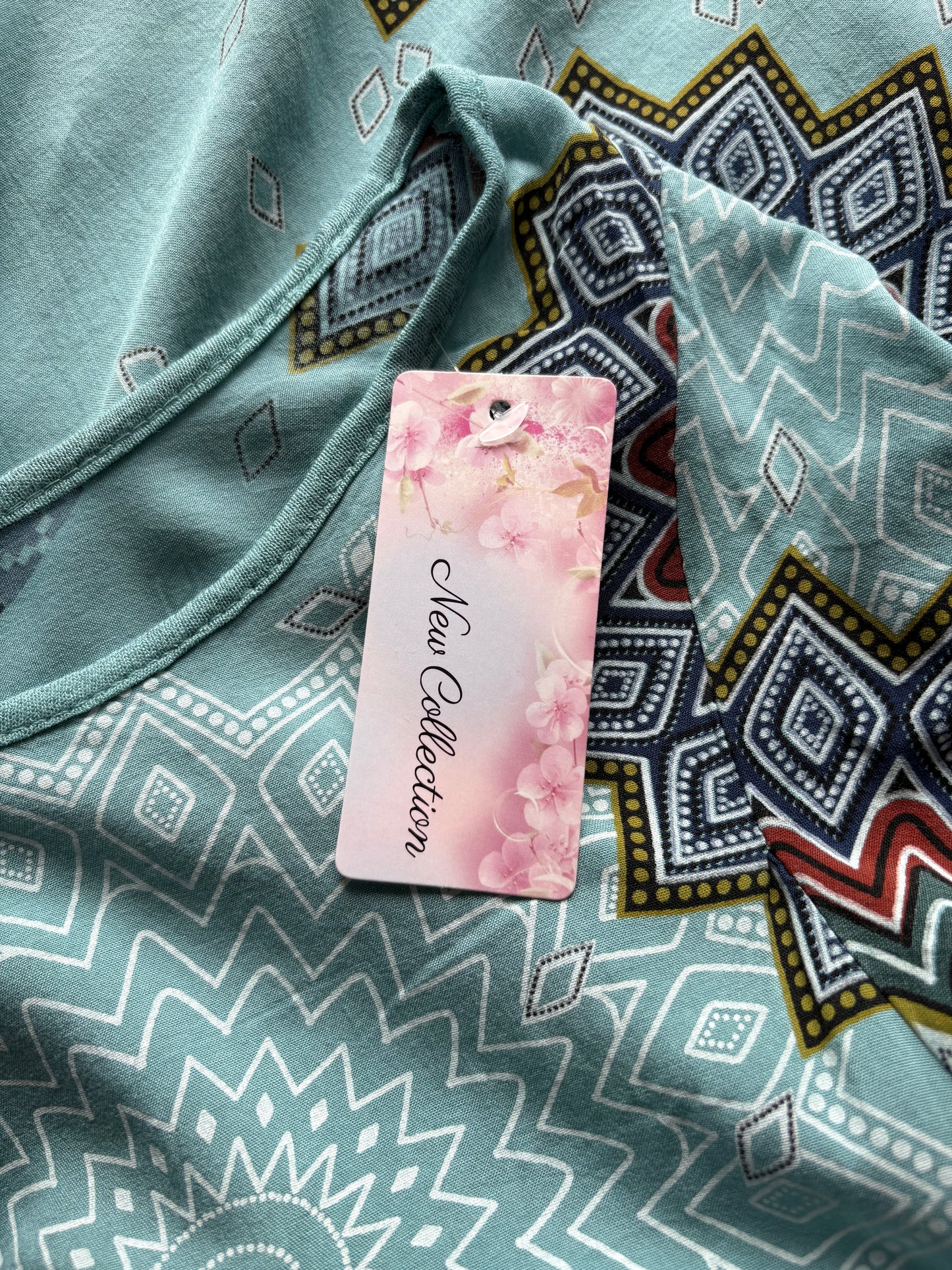 New Collection Short Sleeve Swing Top Colour Sage One Size 10-18