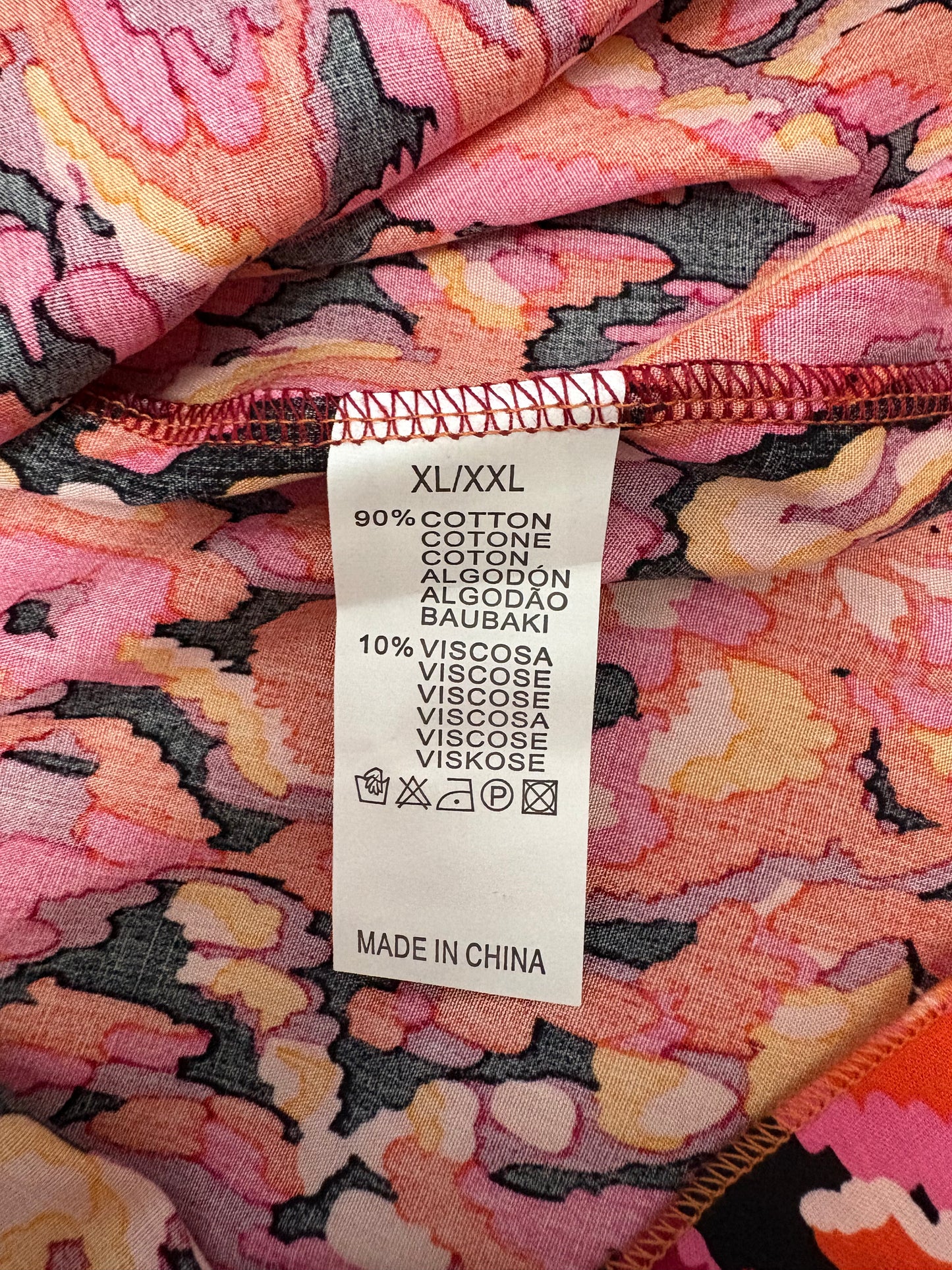 Evelin Short Sleeve Midi Dress Colour Red Multi Size XL/XXL One Size 8-16