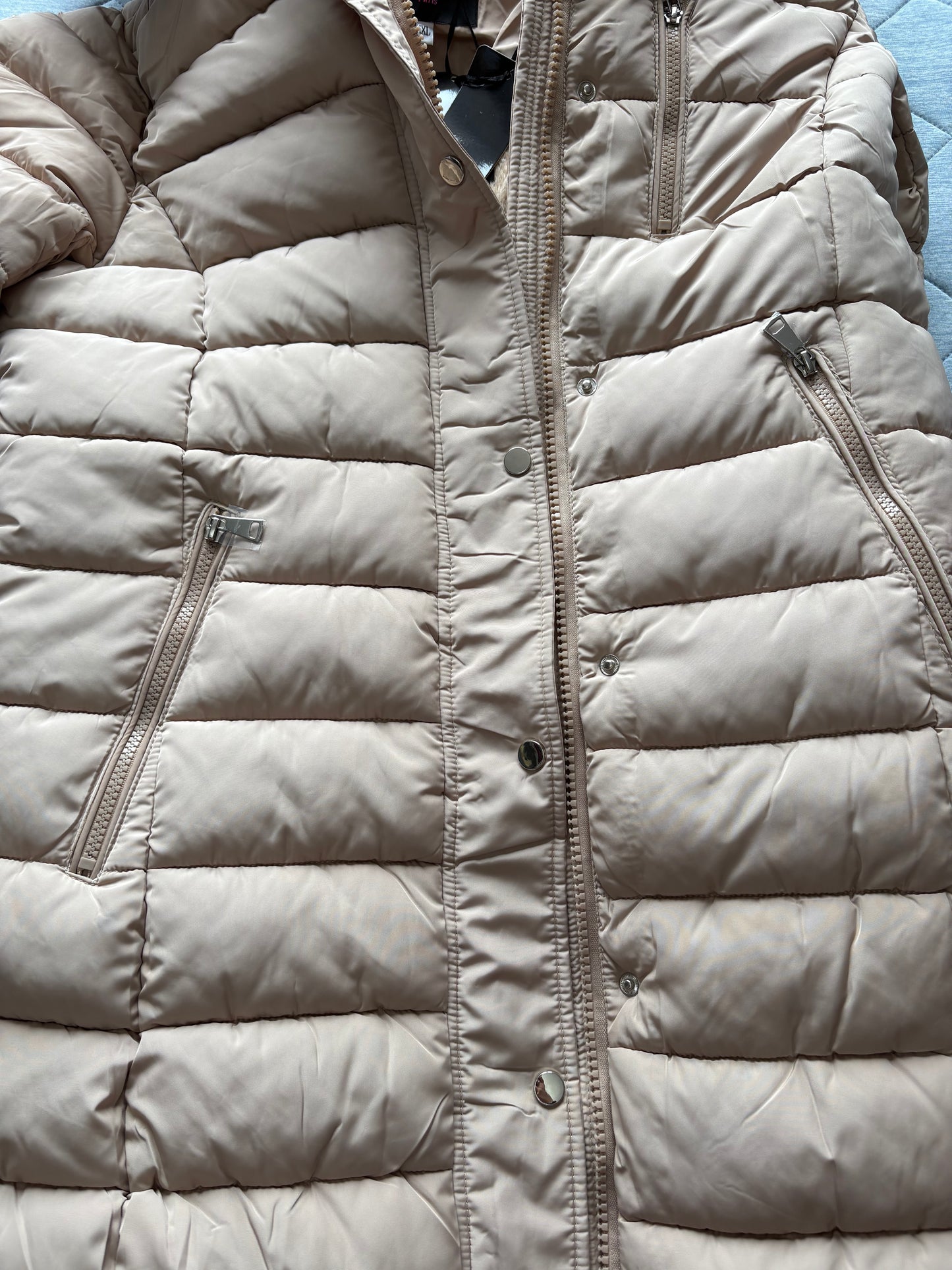 Wulux Paris Fleece Lined Hooded Jacket Colour Beige Size XXL