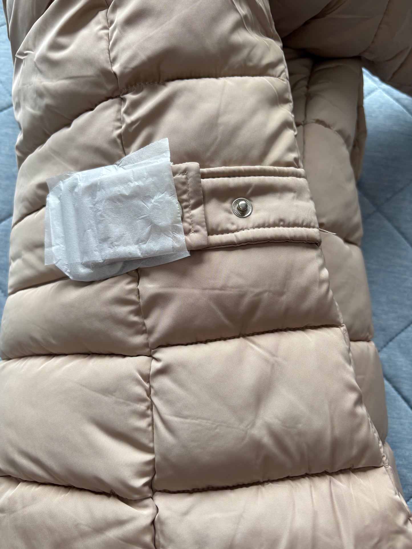 Wulux Paris Fleece Lined Hooded Jacket Colour Beige Size XXL
