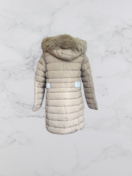 Wulux Paris Fleece Lined Hooded Jacket Colour Beige Size XXL