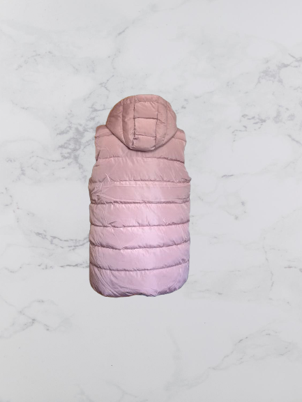 Blu Deise Puffer Hooded Longline Gilet Colour Blush Pink Size 48 UK Size 18