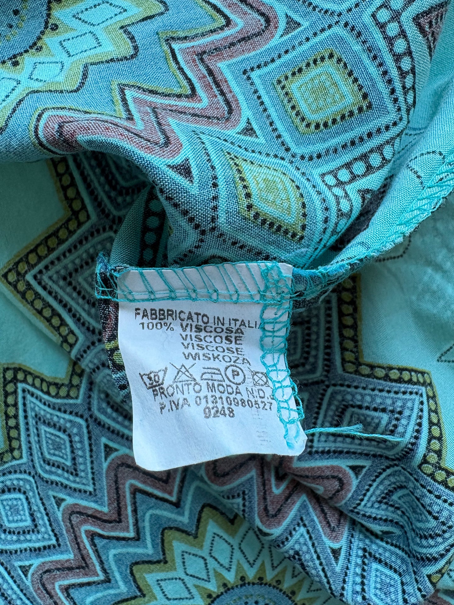 New Collection Short Sleeve Swing Top Colour Aqua One Size 10-18