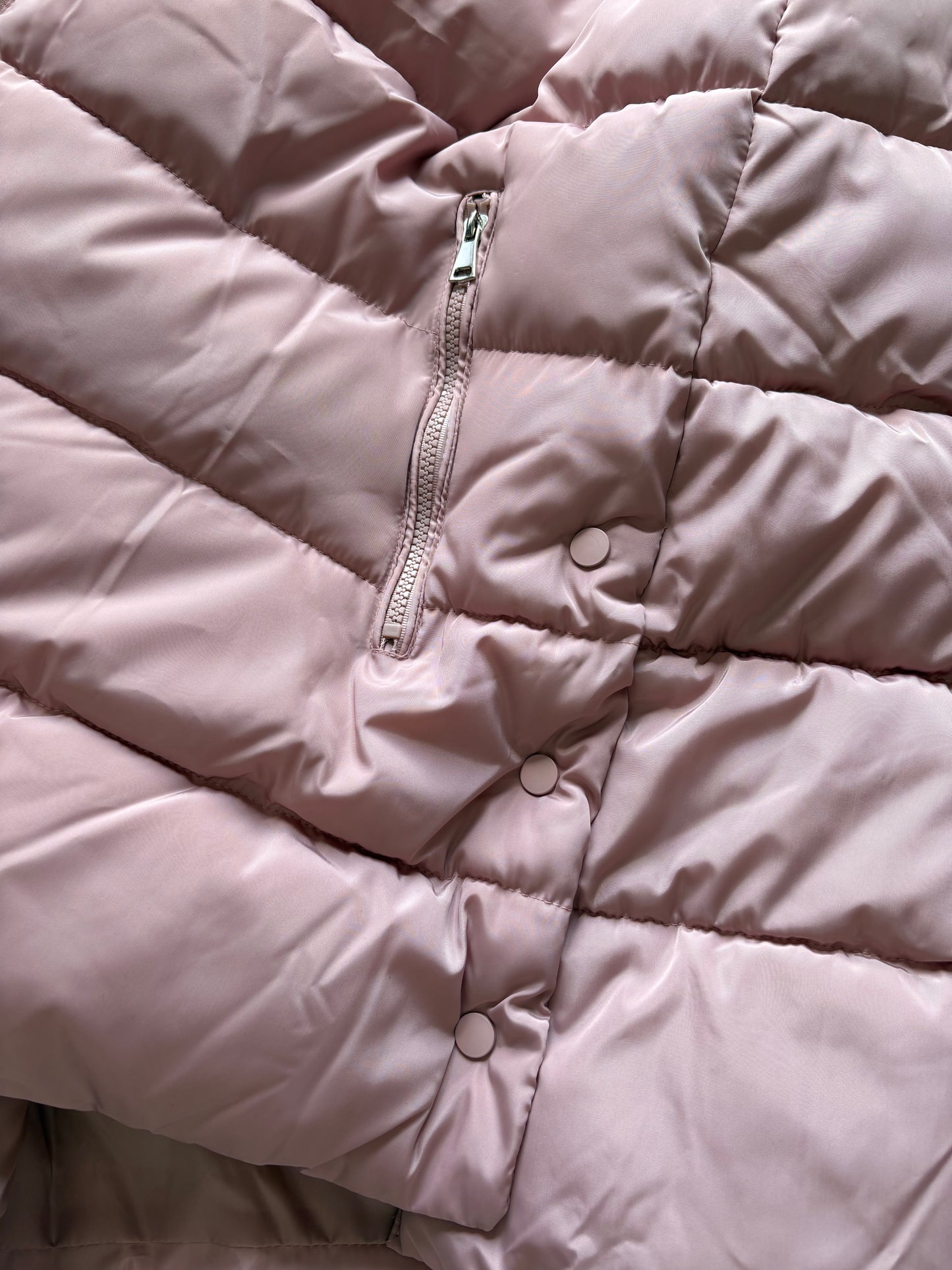 Blu Deise Puffer Hooded Longline Gilet Colour Blush Pink Size 50 UK Size 20