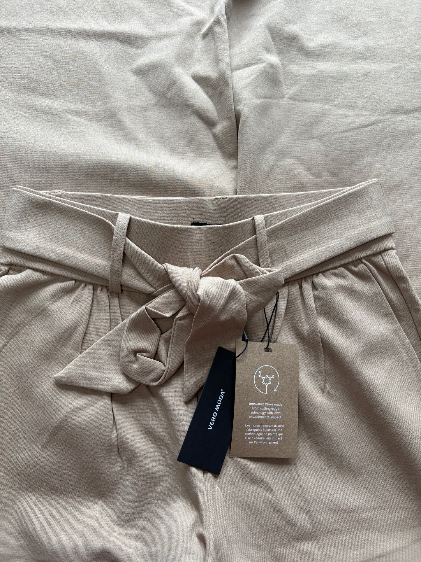 Vero Moda Tall VMeva High Waisted Trousers Colour Silver Mink Size S L36