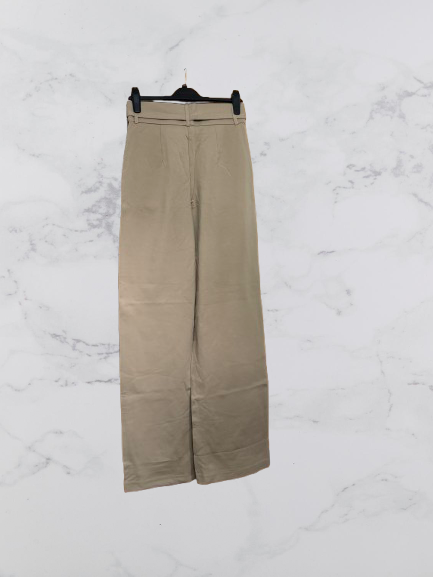 Vero Moda Tall VMeva High Waisted Trousers Colour Silver Mink Size S L36