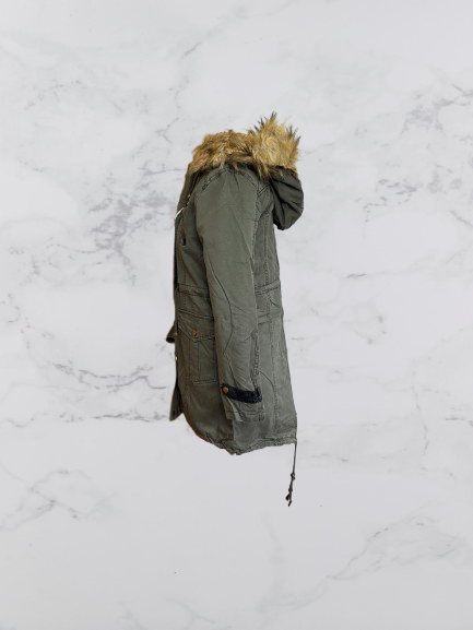 BD New Collection Hooded Parka Jacket Colour Khaki Size 10