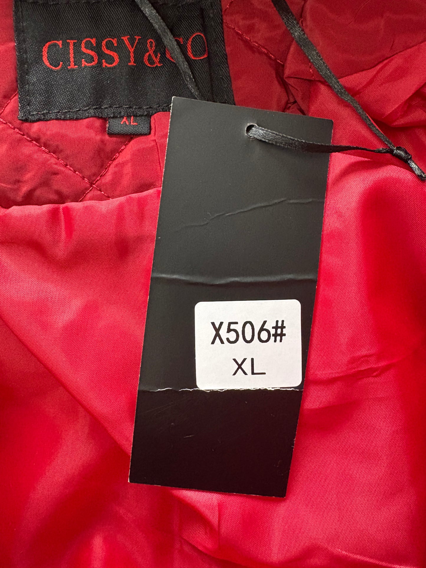 Cissy & Co Lightweight Quilted Jacket Colour Red Size XL