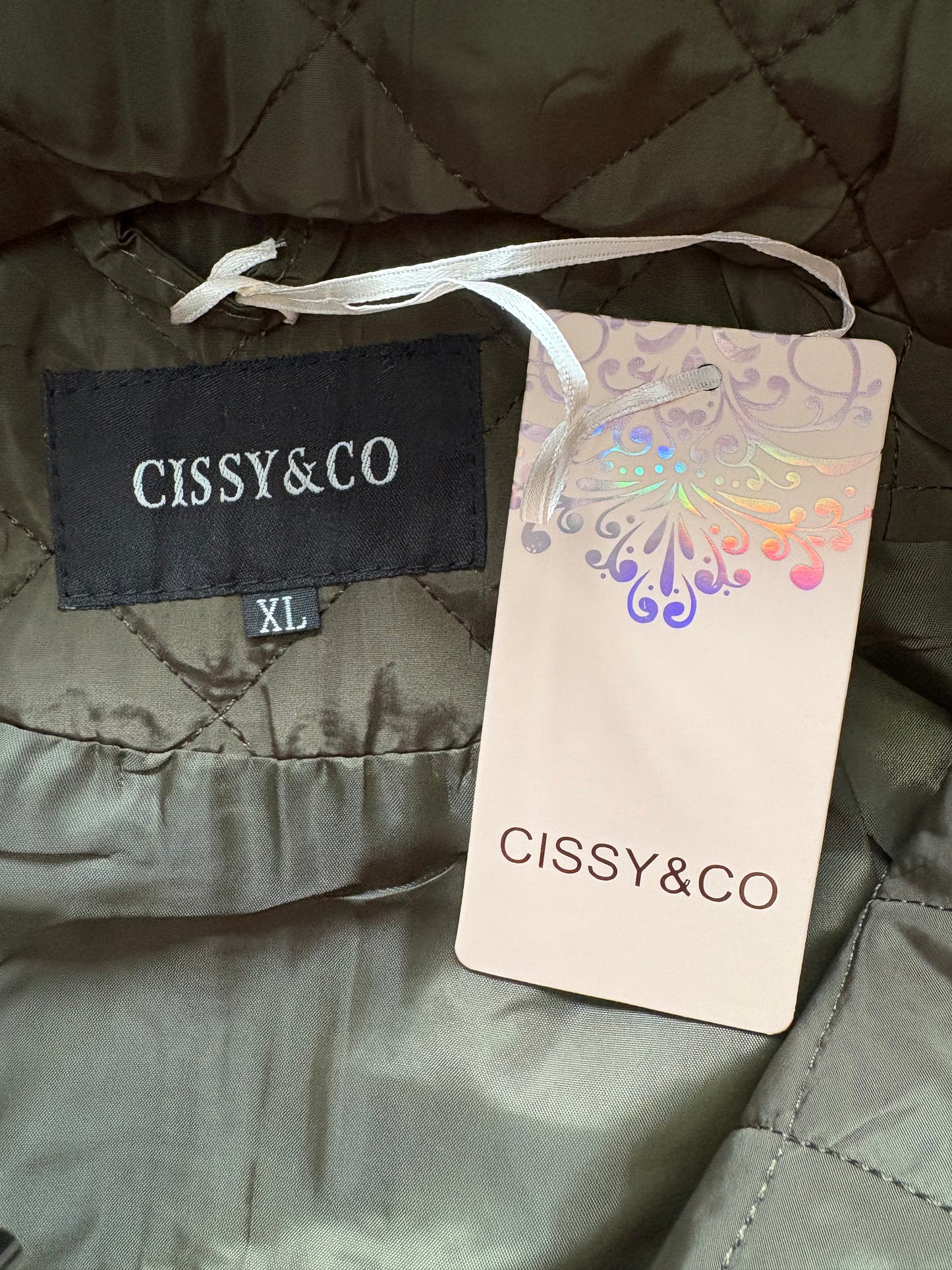 Cissy & Co Lightweight Quilted Jacket Colour Dark Green Size XL