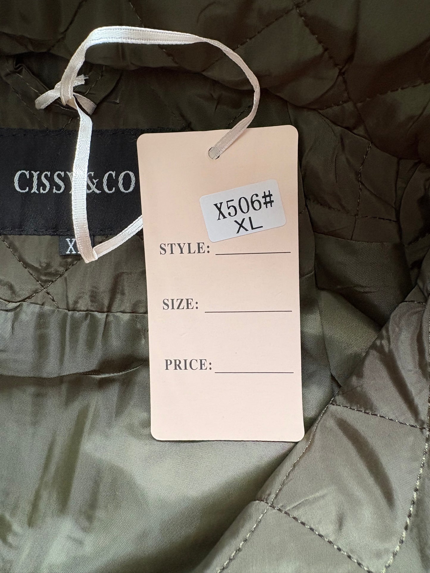 Cissy & Co Lightweight Quilted Jacket Colour Dark Green Size XL