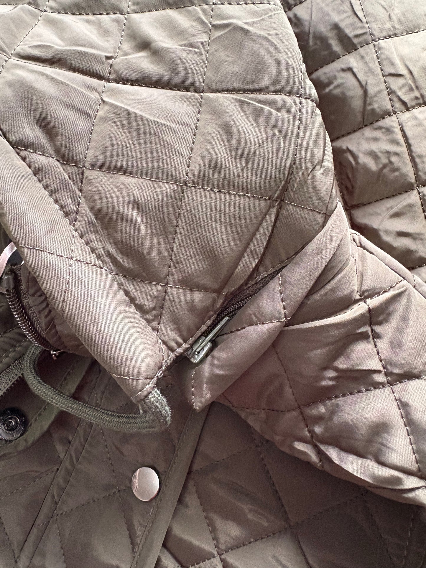 Cissy & Co Lightweight Quilted Jacket Colour Dark Green Size XL
