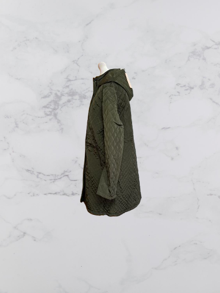 Cissy & Co Lightweight Quilted Jacket Colour Dark Green Size XL