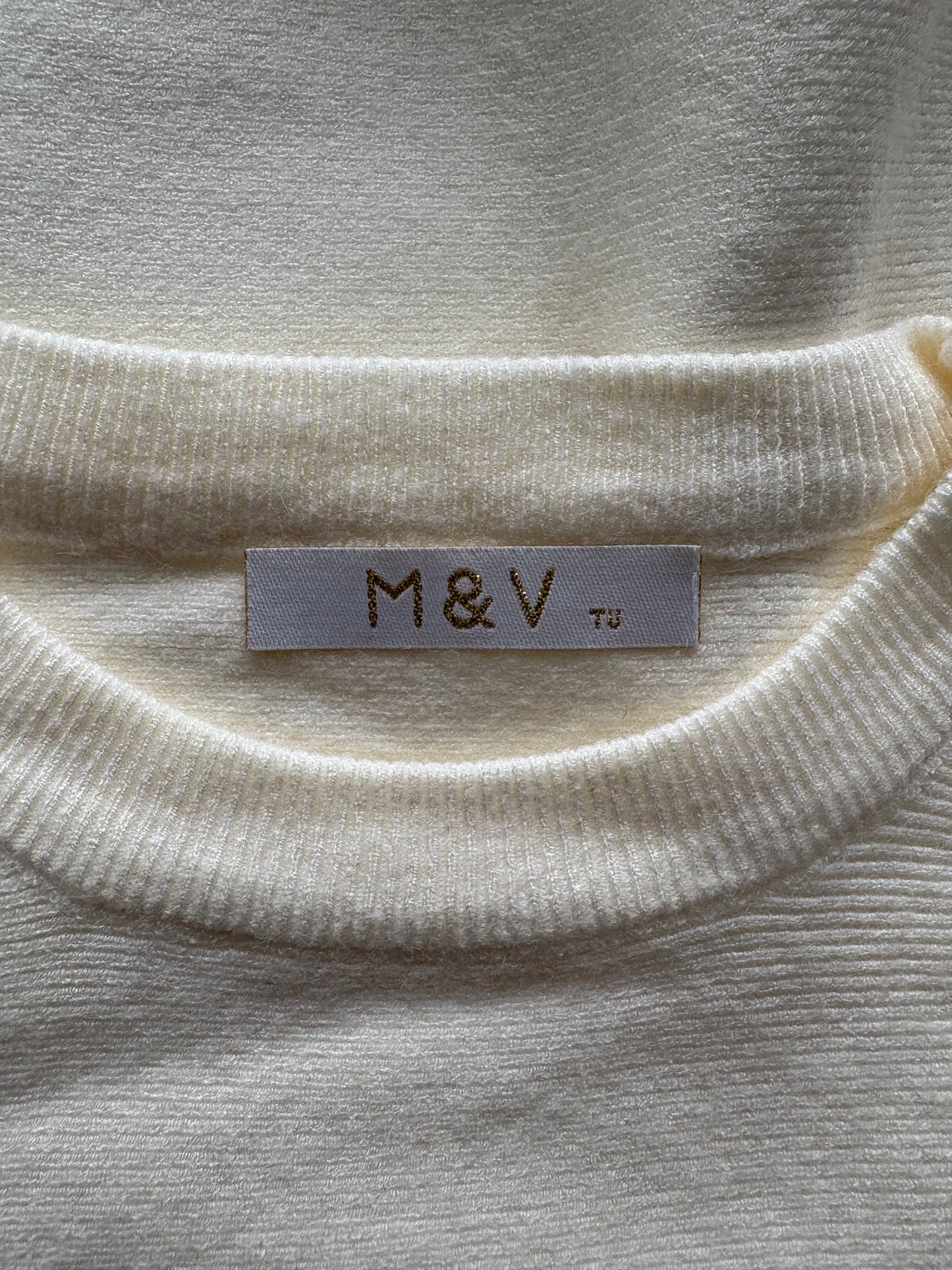 M&V Knitted lounge Set Colour Cream One Size 8-16