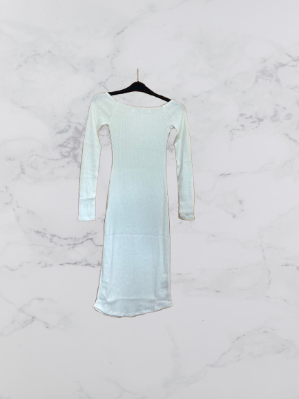 Urban Outfitters Silence + Noise Cookie Cosy Midi Dress Colour Cream Size XXS