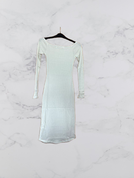 Urban Outfitters Silence + Noise Cookie Cosy Midi Dress Colour Cream Size XS