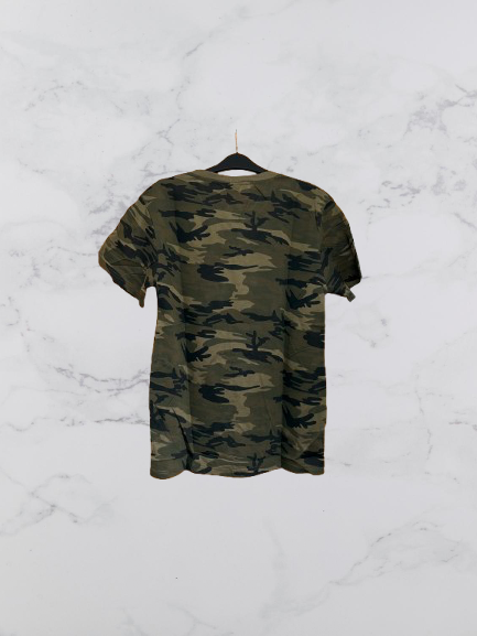 Max Men Collection Short Sleeve Camo T-Shirt Colour Dark Khaki Camo Size L
