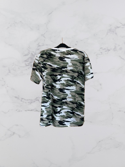 Max Men Collection Short Sleeve Camo T-Shirt Colour Khaki/White Camo Size L