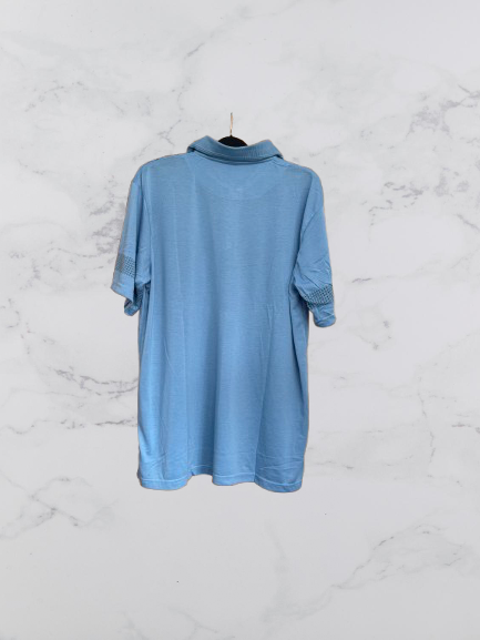 Be Lucky Short Sleeve Polo Shirt Colour Light Blue Size XL