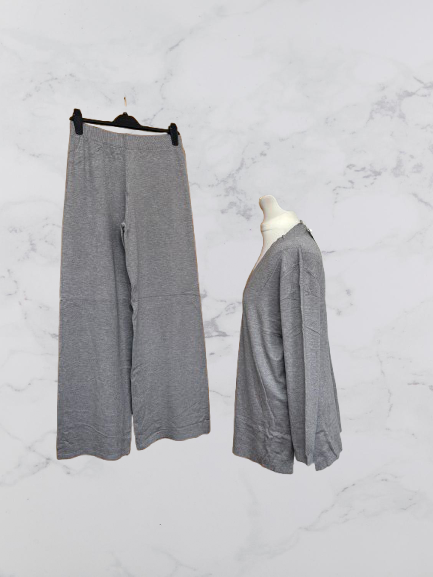 Voyelles V Neck Lounge Set Colour Grey One Size 10-18