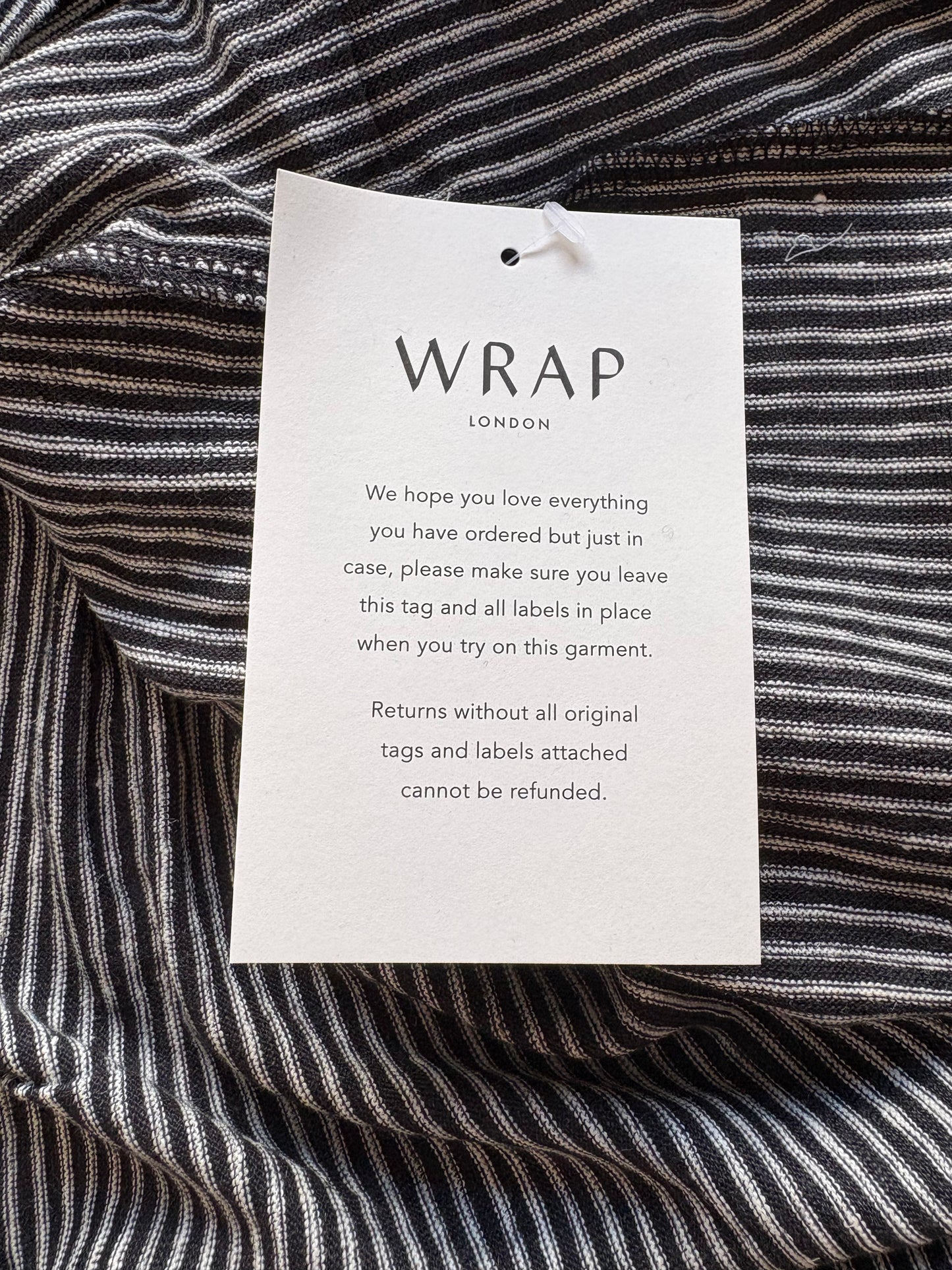 Wrap London Linen 3/4 Sleeve Top Colour Graphite Size 20