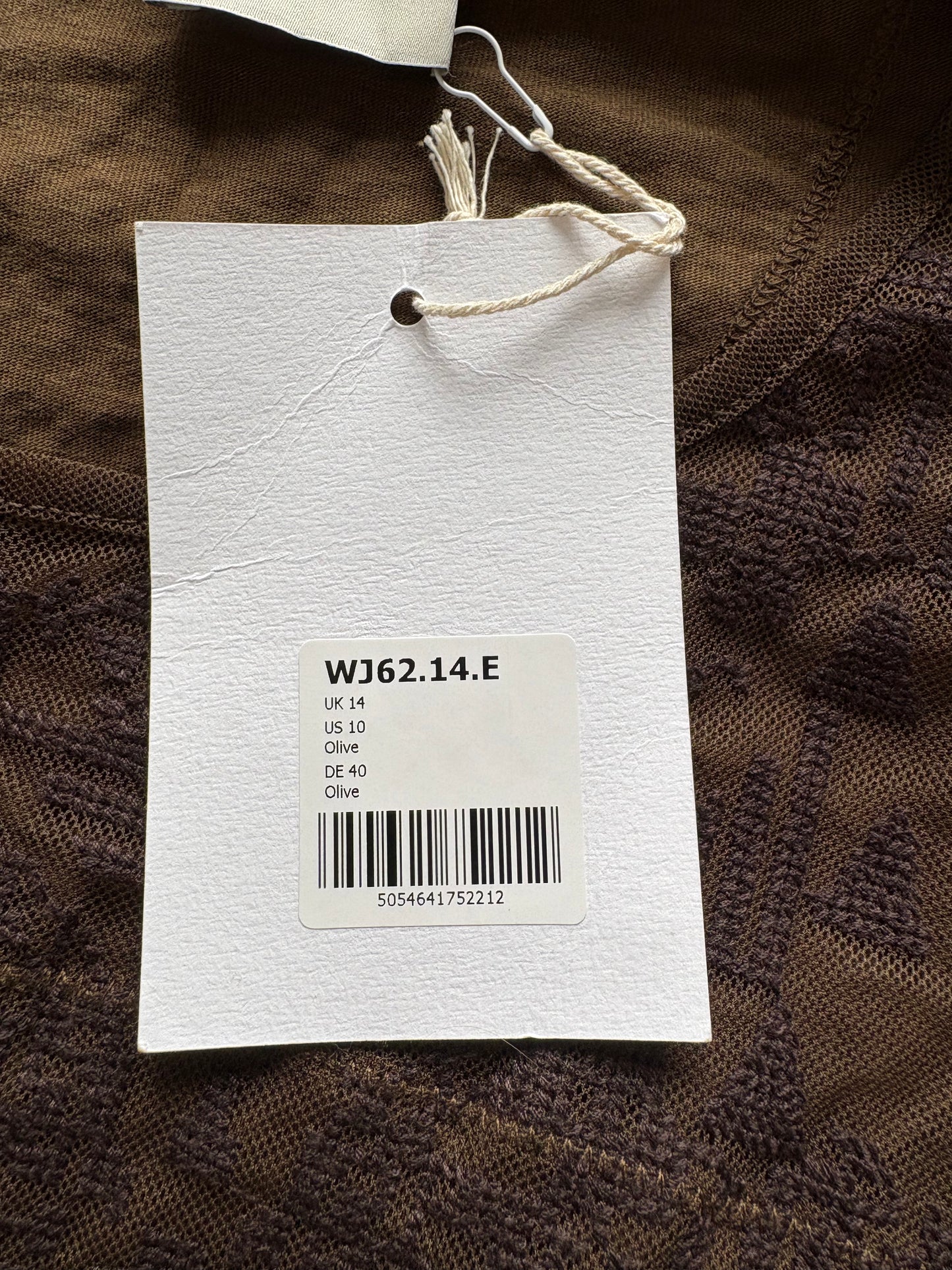 Wrap London Embroidered Long Sleeve Top Colour Olive Size 14