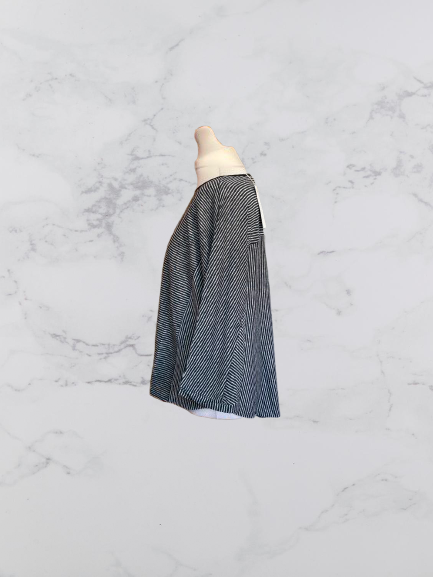 Wrap London Linen 3/4 Sleeve Top Colour Graphite Size 20