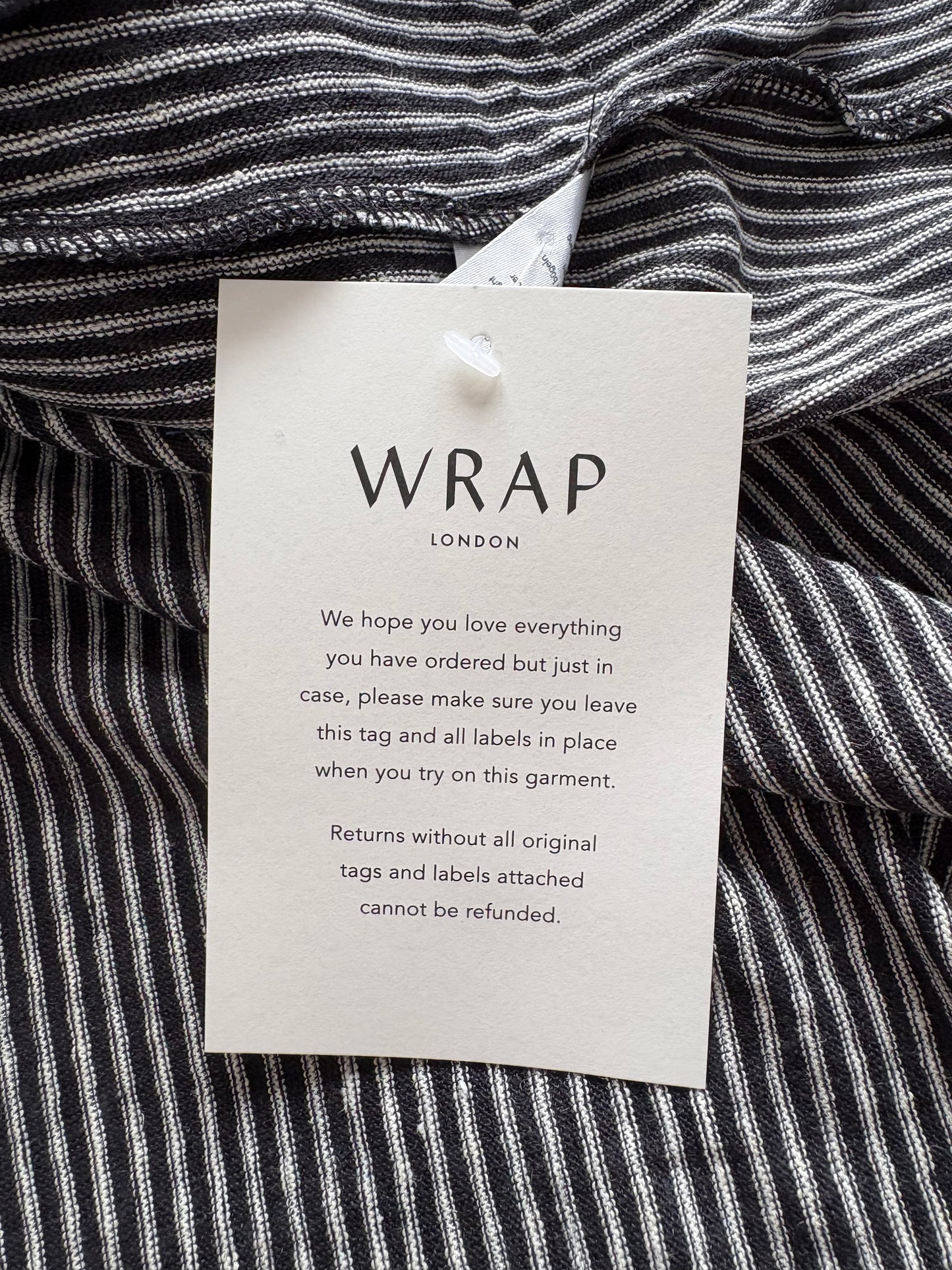 Wrap London Linen 3/4 Sleeve Top Colour Graphite Size 10