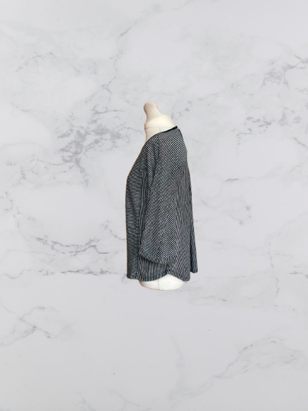 Wrap London Linen 3/4 Sleeve Top Colour Graphite Size 10