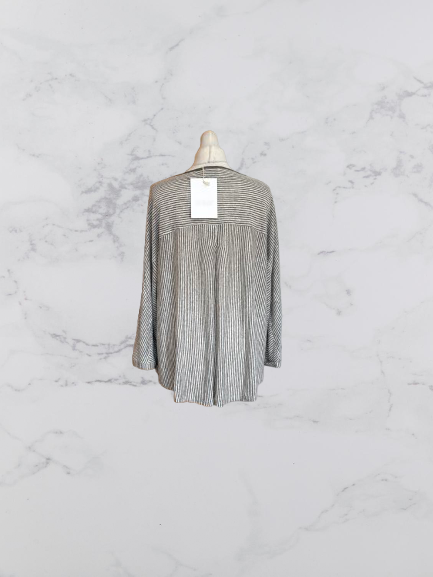 Wrap London Linen 3/4 Sleeve Top Colour Khaki Size 22