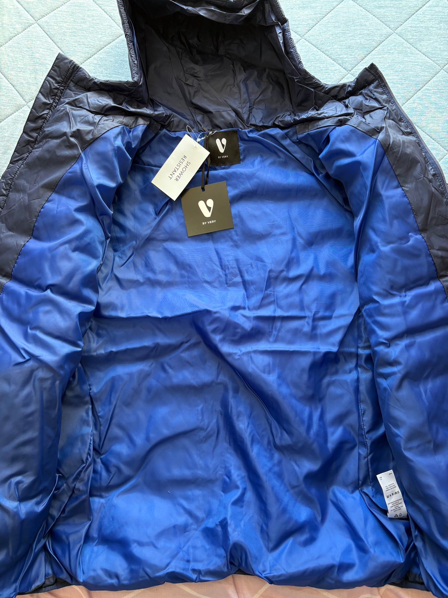 V by Very padded hooded Jacket Size 15 Years Colour Navy