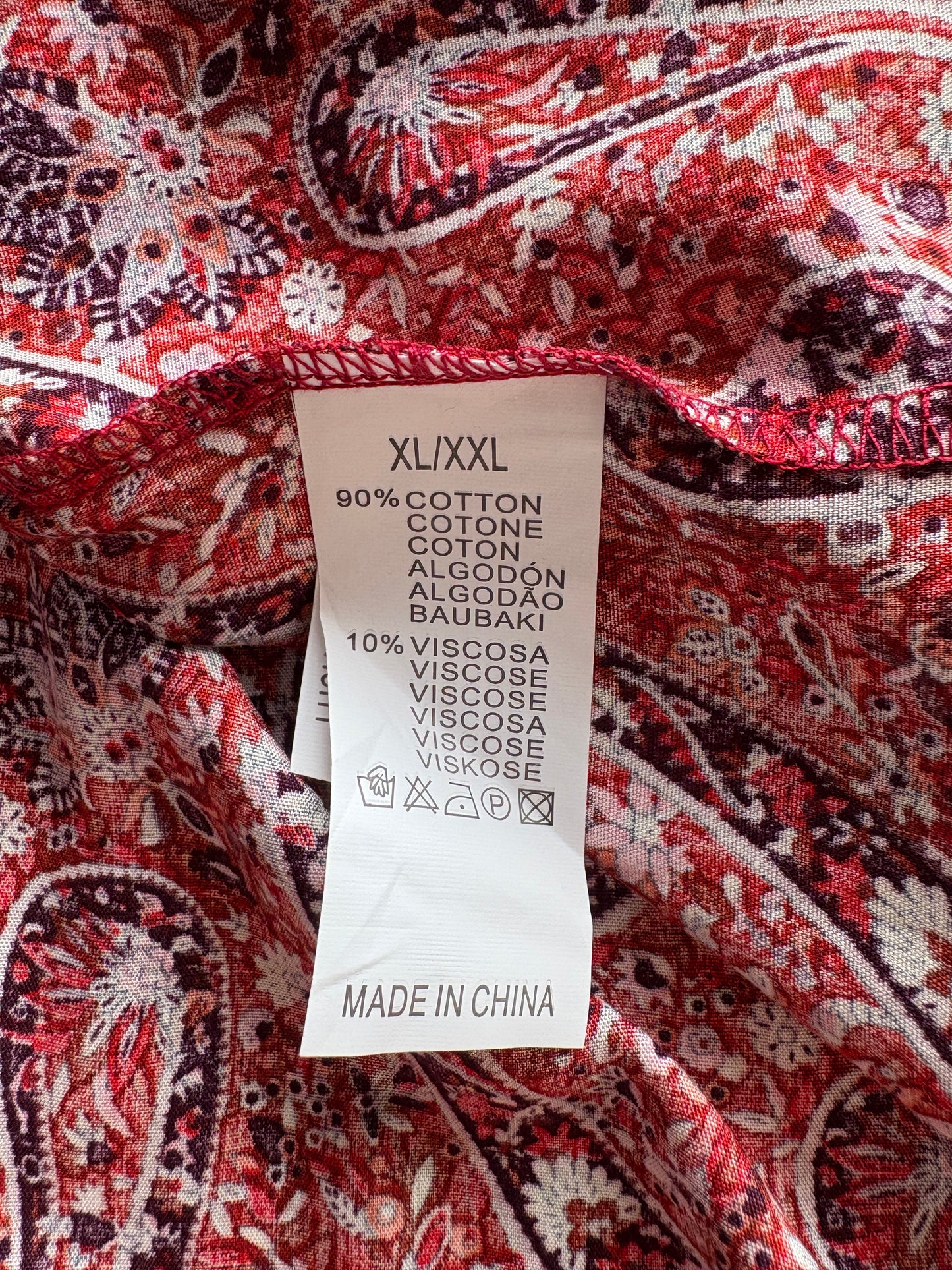 Evelyn Ruched Shoulder Sleeveless Midi Dress Colour Red Multi Size XL/XXL One Size 8-16