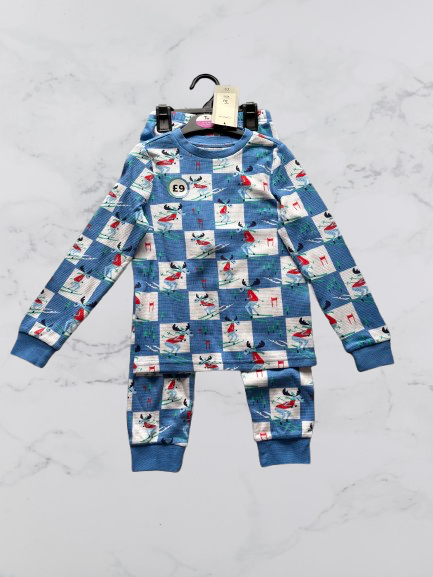 TU Long Sleeve Christmas Pyjamas Colour Blue Multi Size 4-5 Years