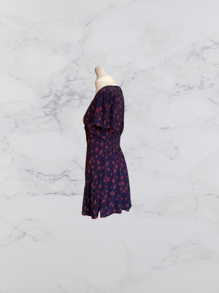 Urban Outfitters Juliette Romper Playsuit Colour Navy/Red Size M