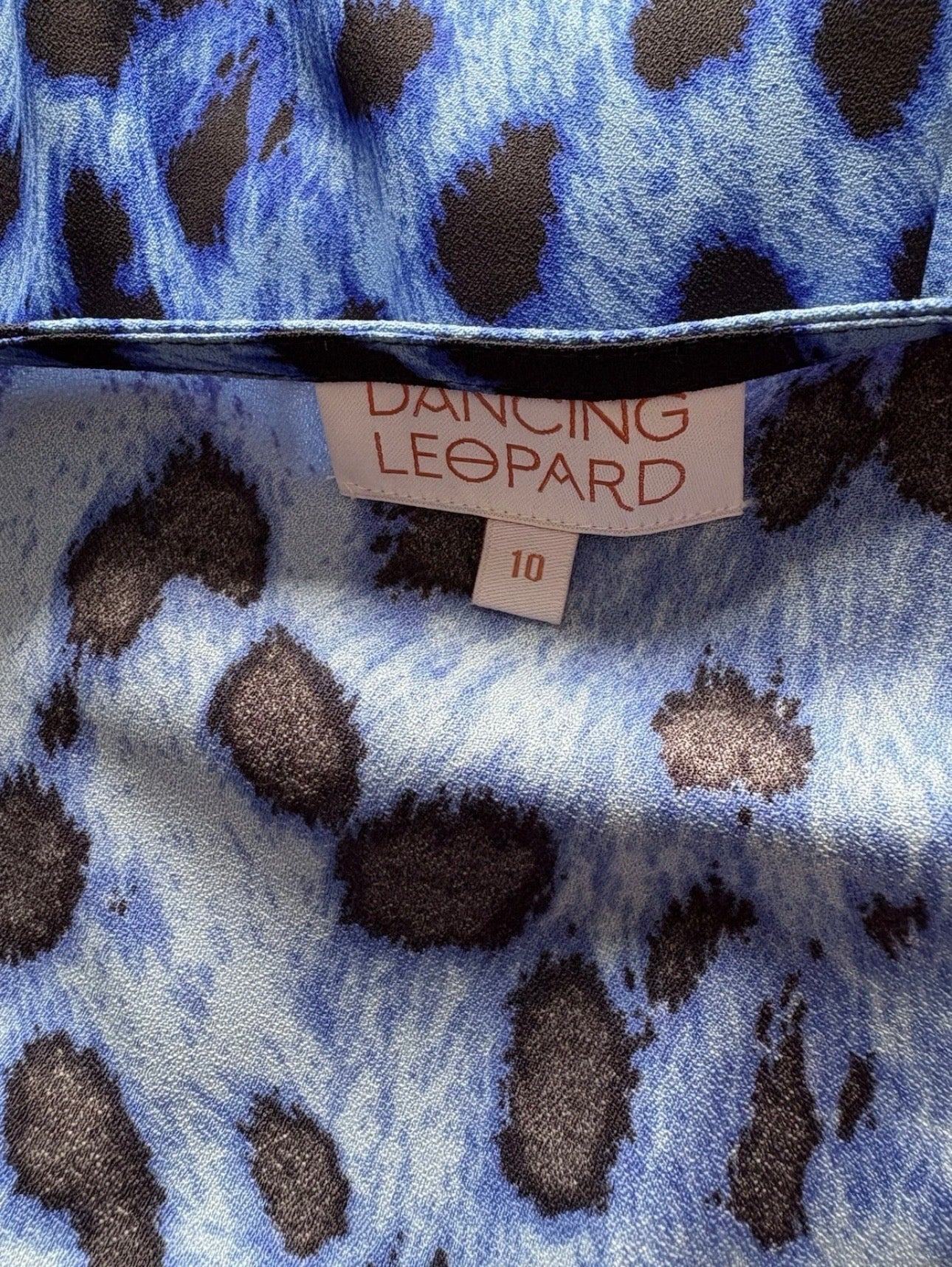 Dancing Leopard Kyla Leopard Sleeveless Wrap Dress Colour Blue/Black Size 10