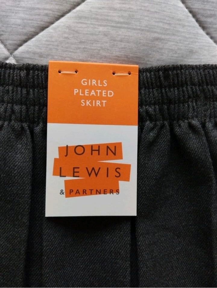 John Lewis Pleated Skirt Colour Grey Size 3 Years