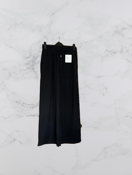 Elisa Immagine Collezione Waffle Trousers Colour Black Size L/XL One Size 10-14