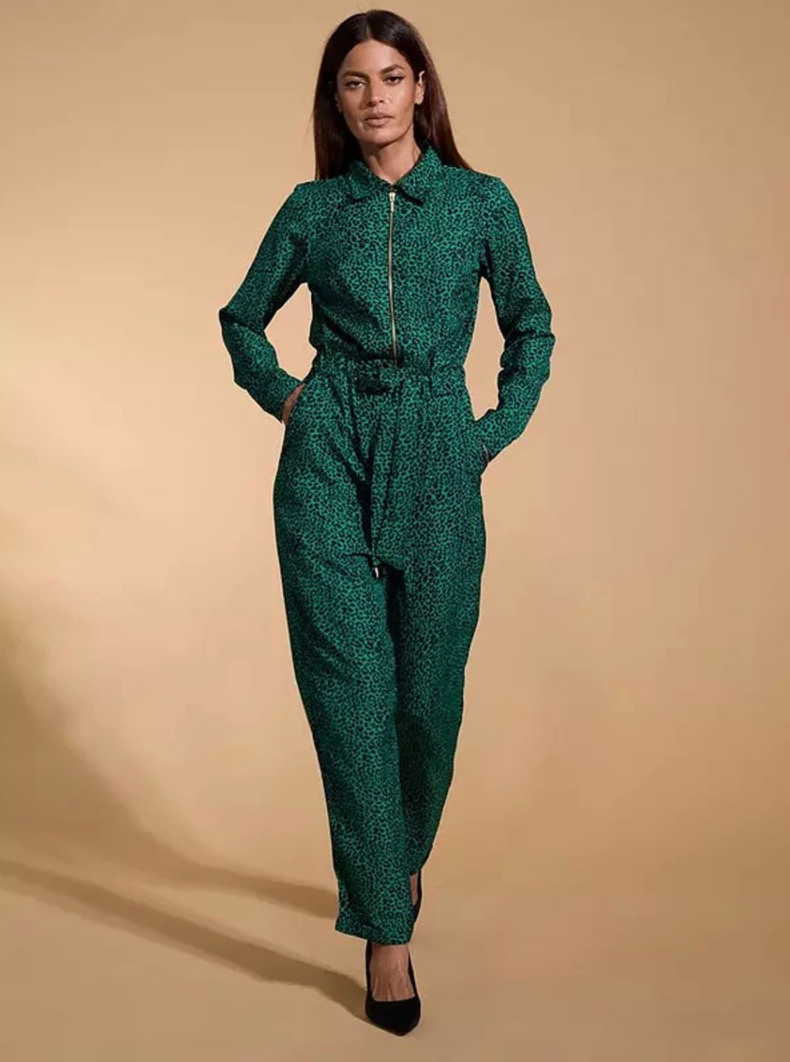 Dancing Leopard Roxanna Jumpsuit Colour Green/Black