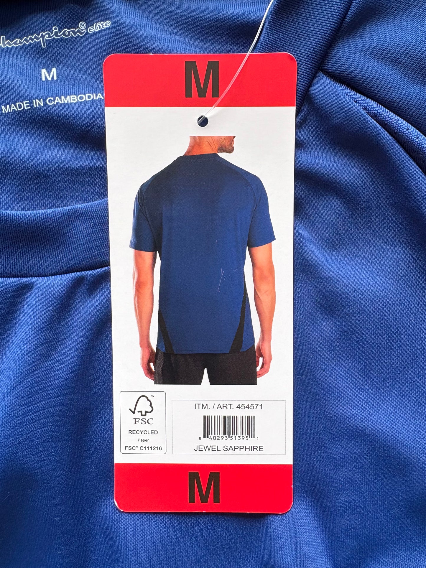 Champion Short Sleeve T-Shirt Colour Jewel Sapphire Size M