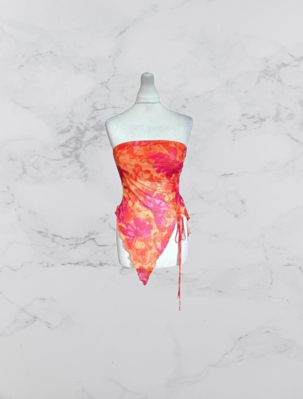 Shein BAE Boob Tube Top Colour Pink/Orange Size S