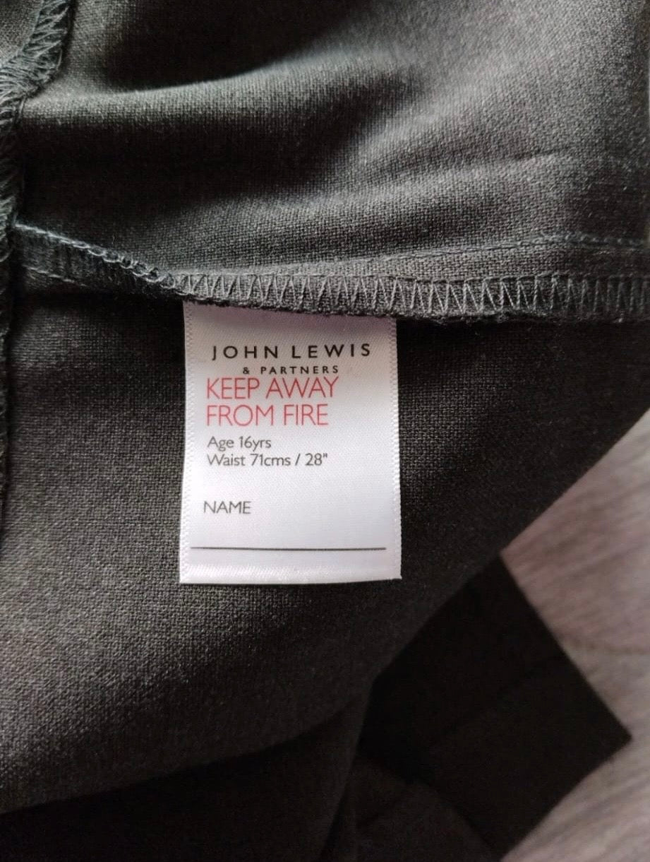 John Lewis Pencil Skirt Colour Grey Size 16 Years