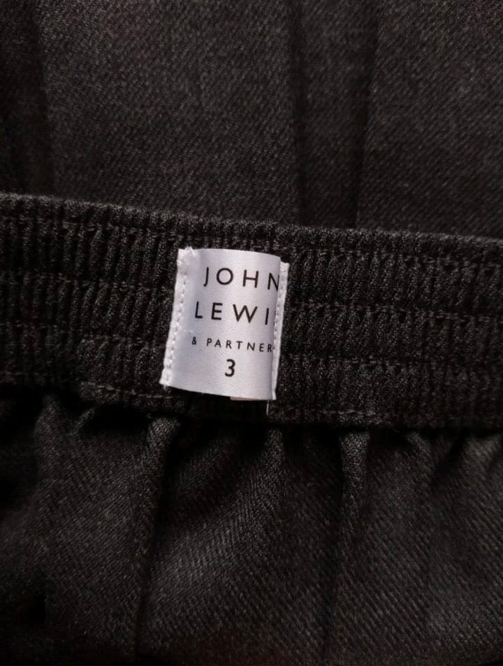 John Lewis Pleated Skirt Colour Grey Size 3 Years