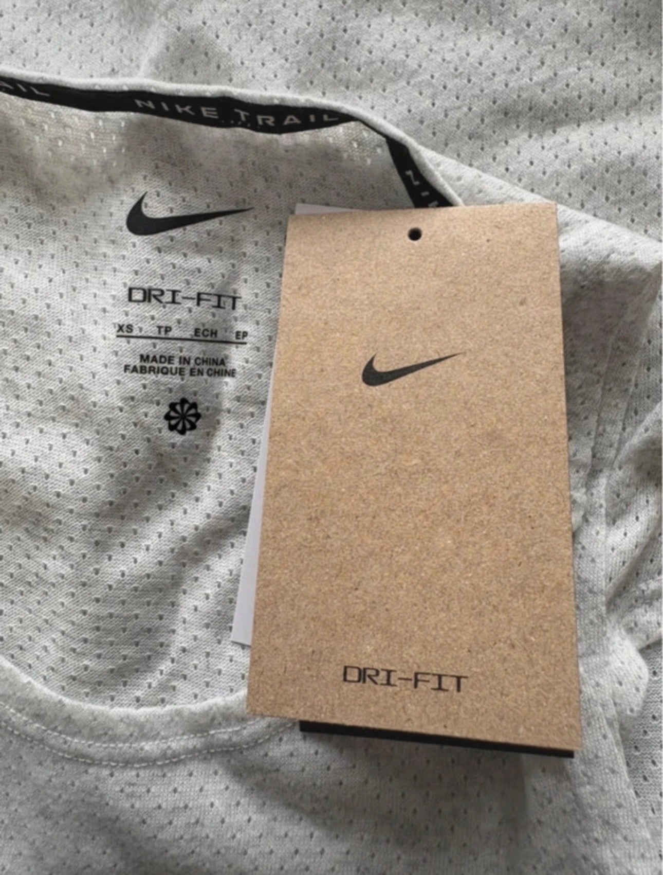 Nike Dri-Fit City Sleek Tank Colour Grey/Silver Size XS