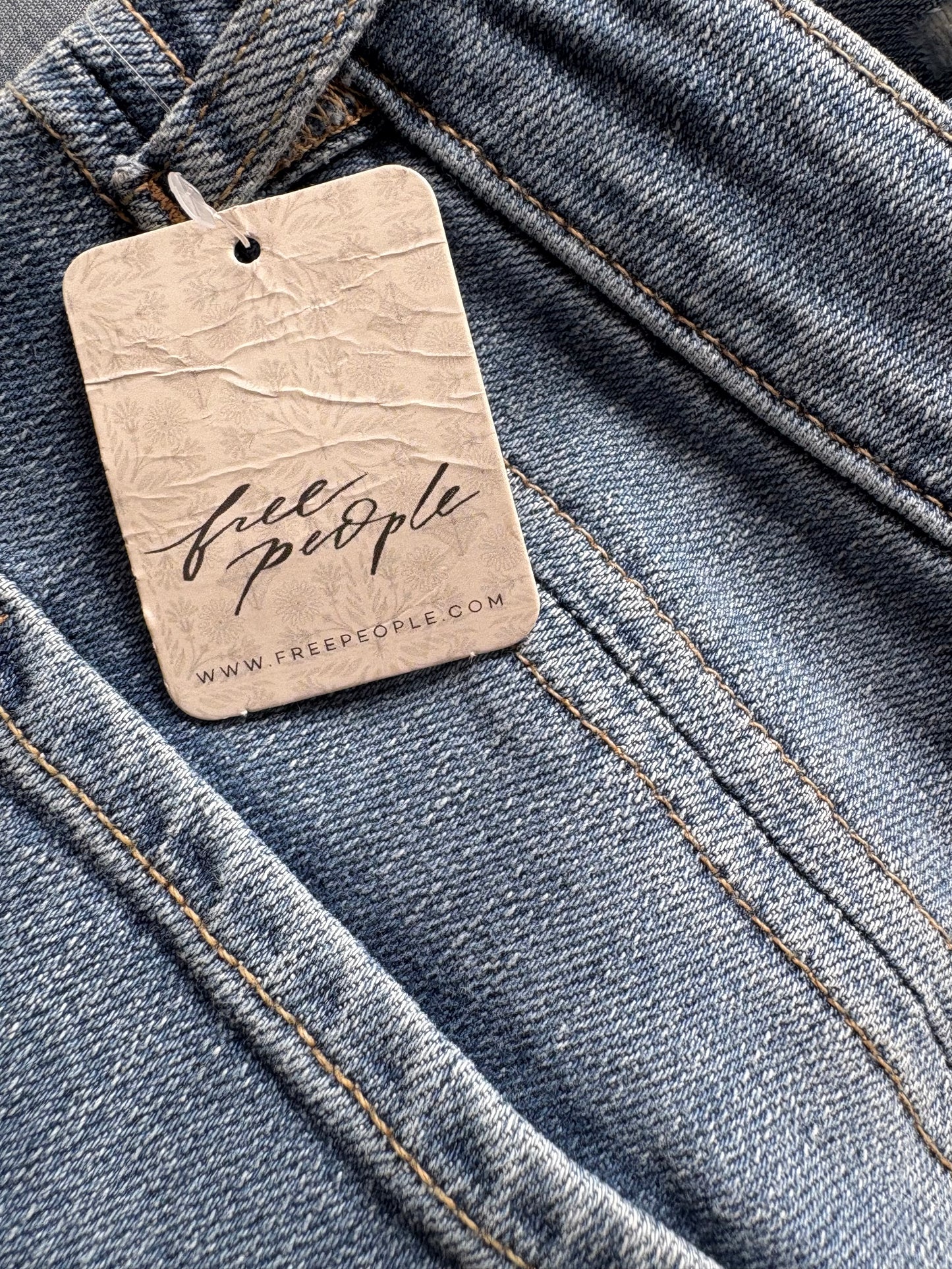 Free People We The Free 'Carmen' Flare Ripped Jeans Size 28 UK Size 12 Colour Indigo